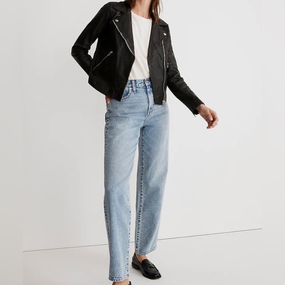 MADEWELL (REAL)  LEATHER JACKET, WORN ONCE